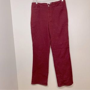 Dream Jeans Women’s Size 12 Red Straight Leg High-Rise 30” Waist 29 1/2” Inseam